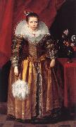 VOS, Cornelis de Portrait of a Girl at the Age of 10 sdg oil